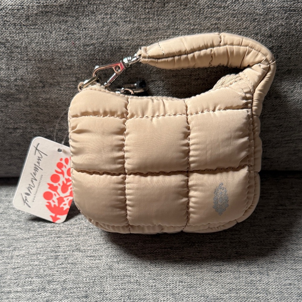 NWT FP Small Quilted Bag - mineral